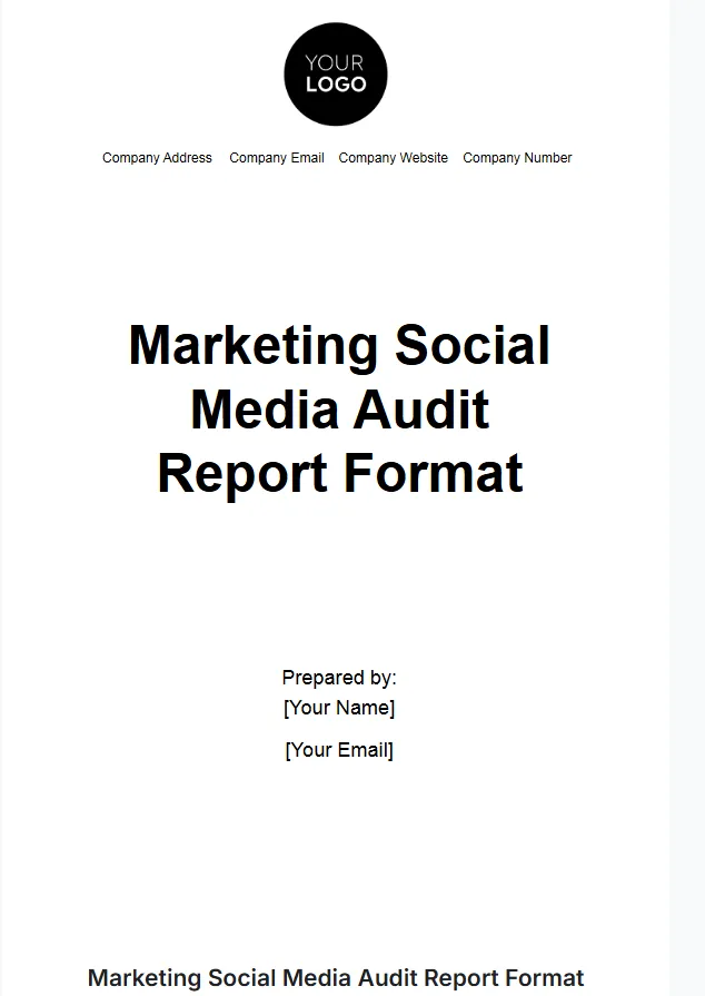Formato del report di audit dei social media di marketing di Template.net