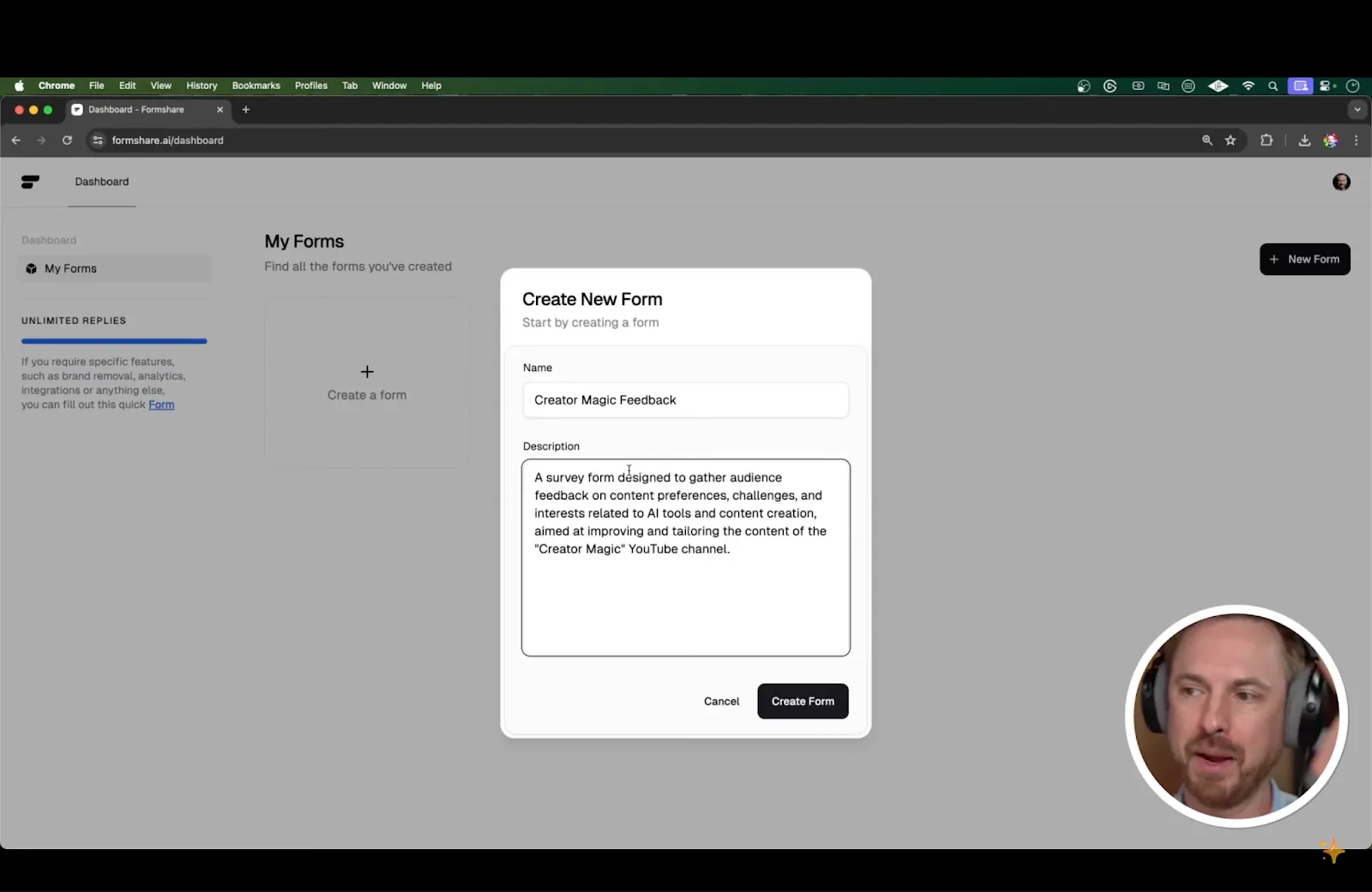 Formshare: เครื่องสร้างแบบสำรวจด้วย AI
