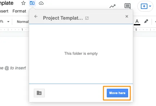 Lưu mẫu biểu đồ Gantt vào thư mục Tài liệu Google