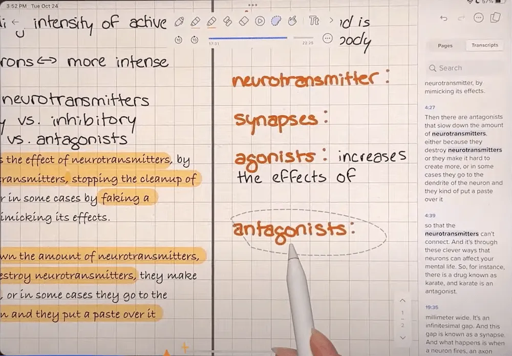 Audio-Transkriptionen mit Notability