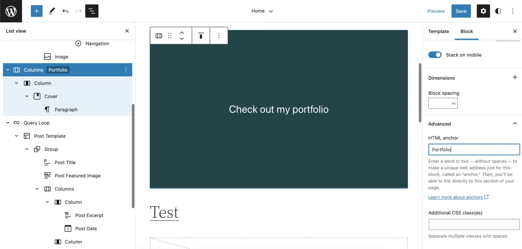 Exemple d'exemple de plateforme de modification en cours de WordPress