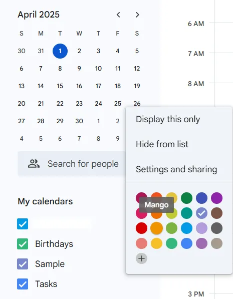 기본 색상 추가: Google 캘린더에 색상 코드 지정하는 방법