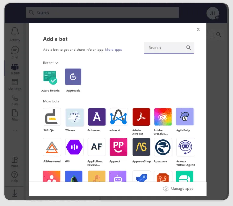Aggiungi il connettore Azure DevOps a Microsoft Teams