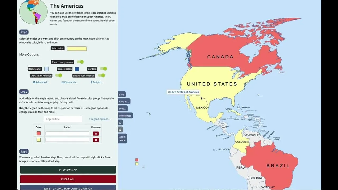 Painel do MapChart
