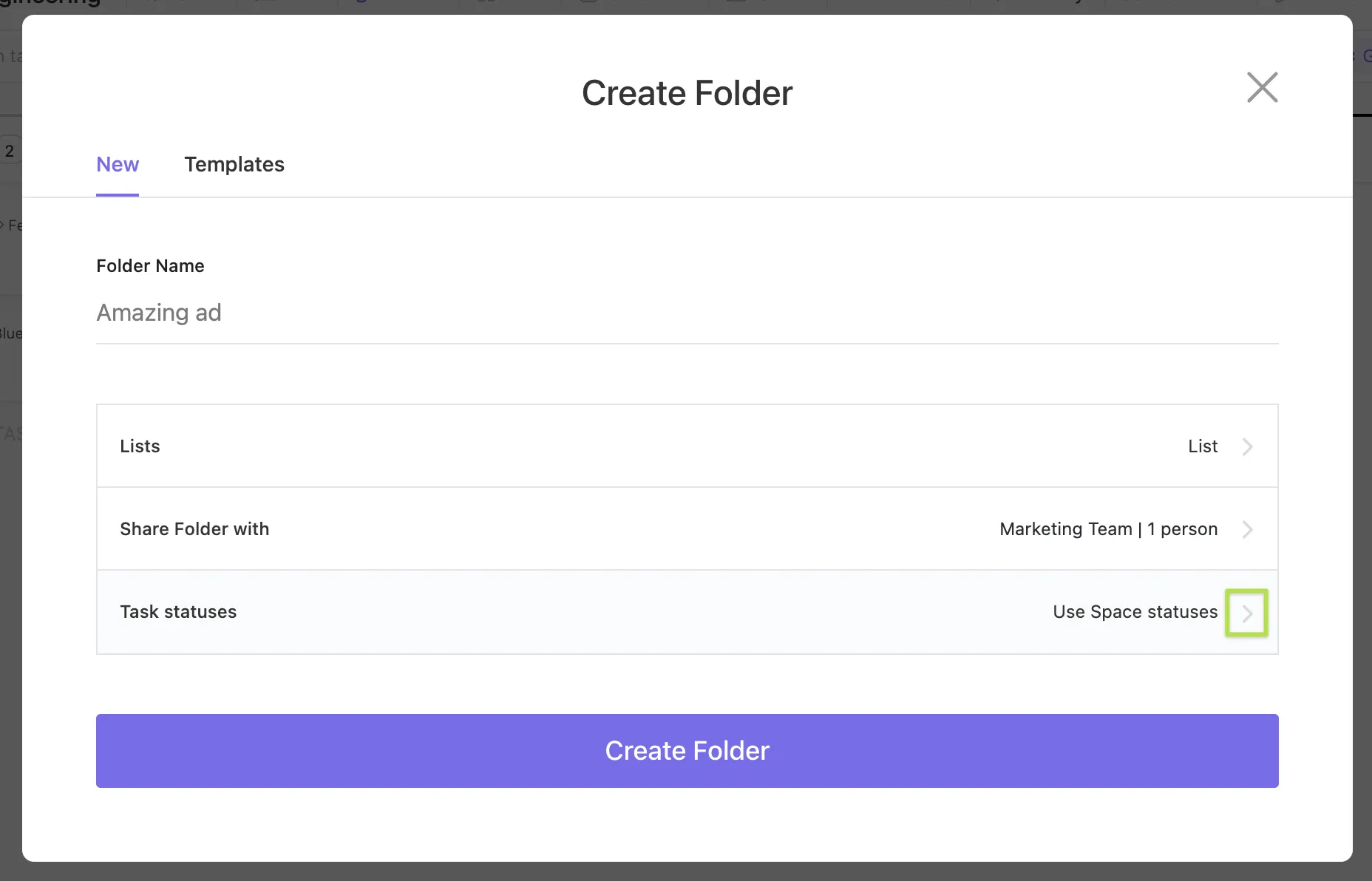 Benutzerdefinierter Status in ClickUp