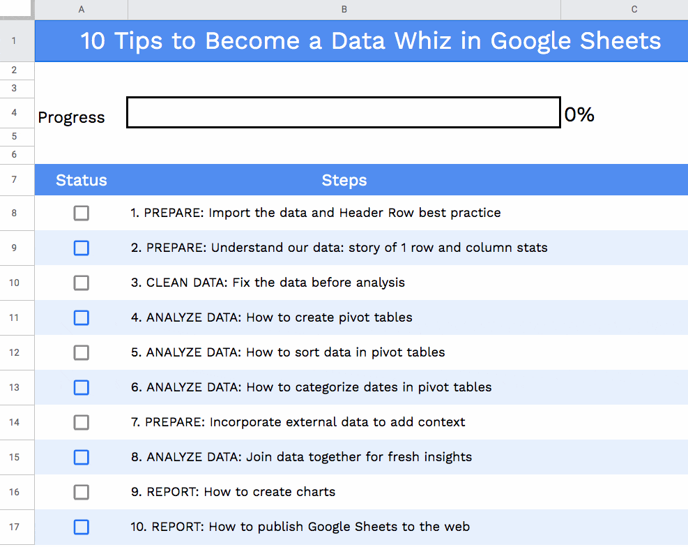Google スプレッドシートでデータエキスパートになる 10 のヒント