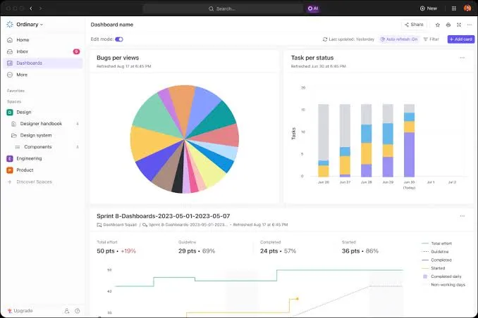 Dashboard ClickUp