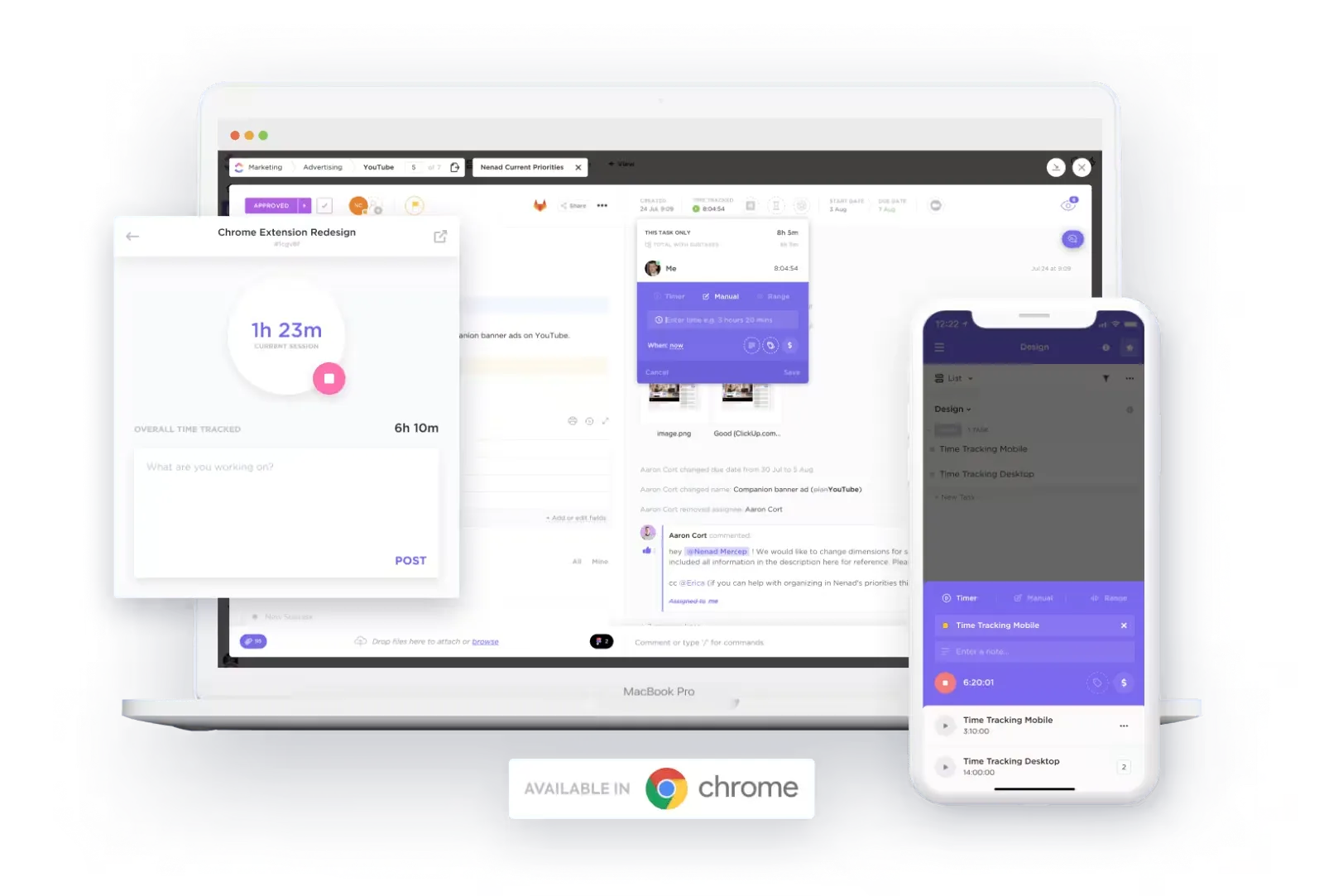 Control de tiempo de ClickUp