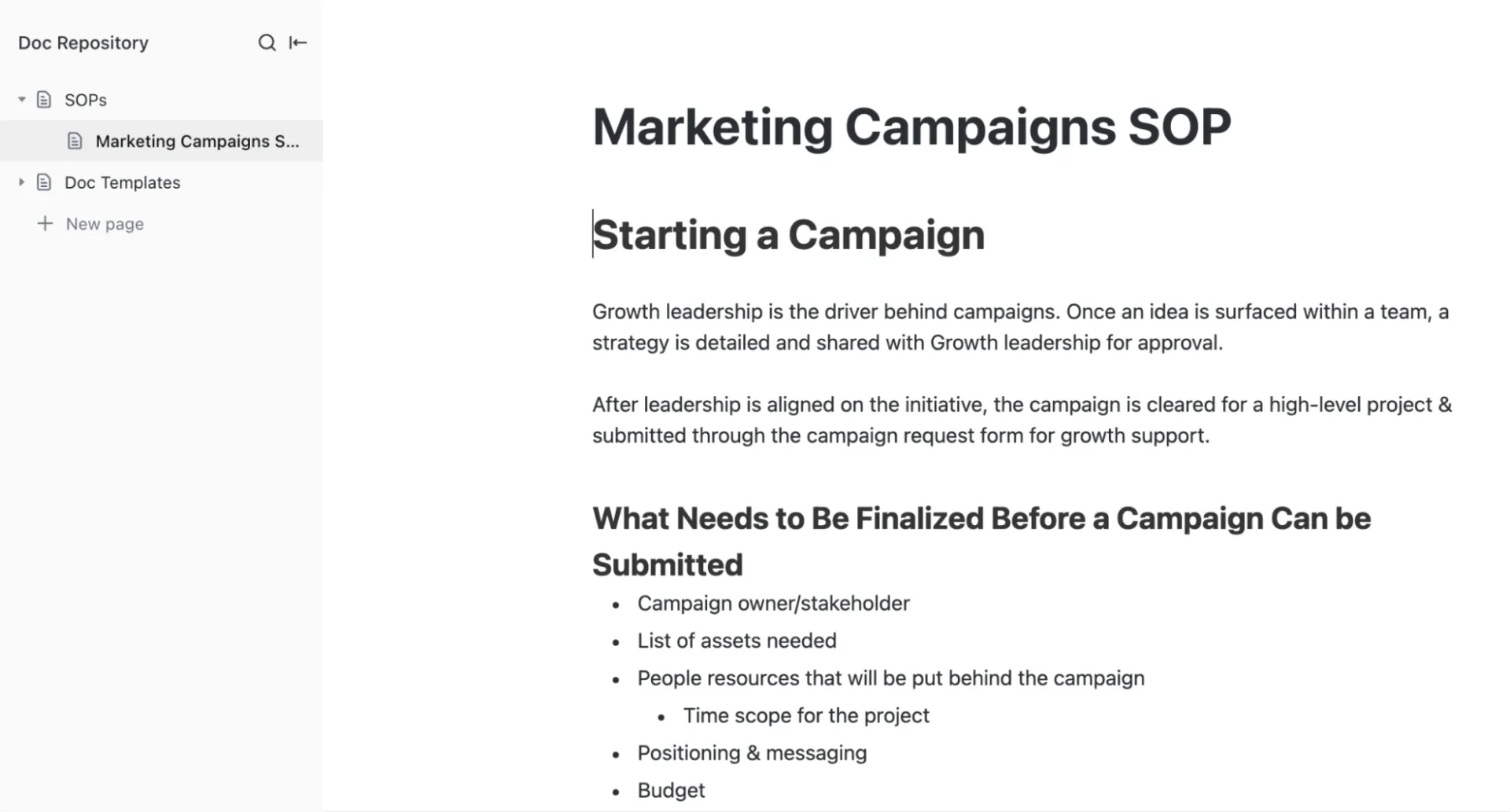 ClickUp documents