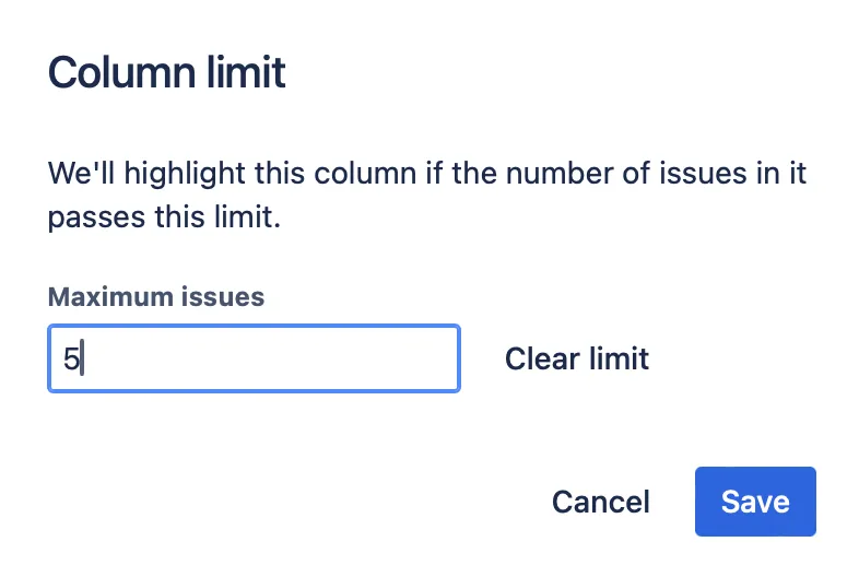 ตั้งค่าขีดจำกัดงานที่อยู่ระหว่างดำเนินการ (WIP) ใน JIRA