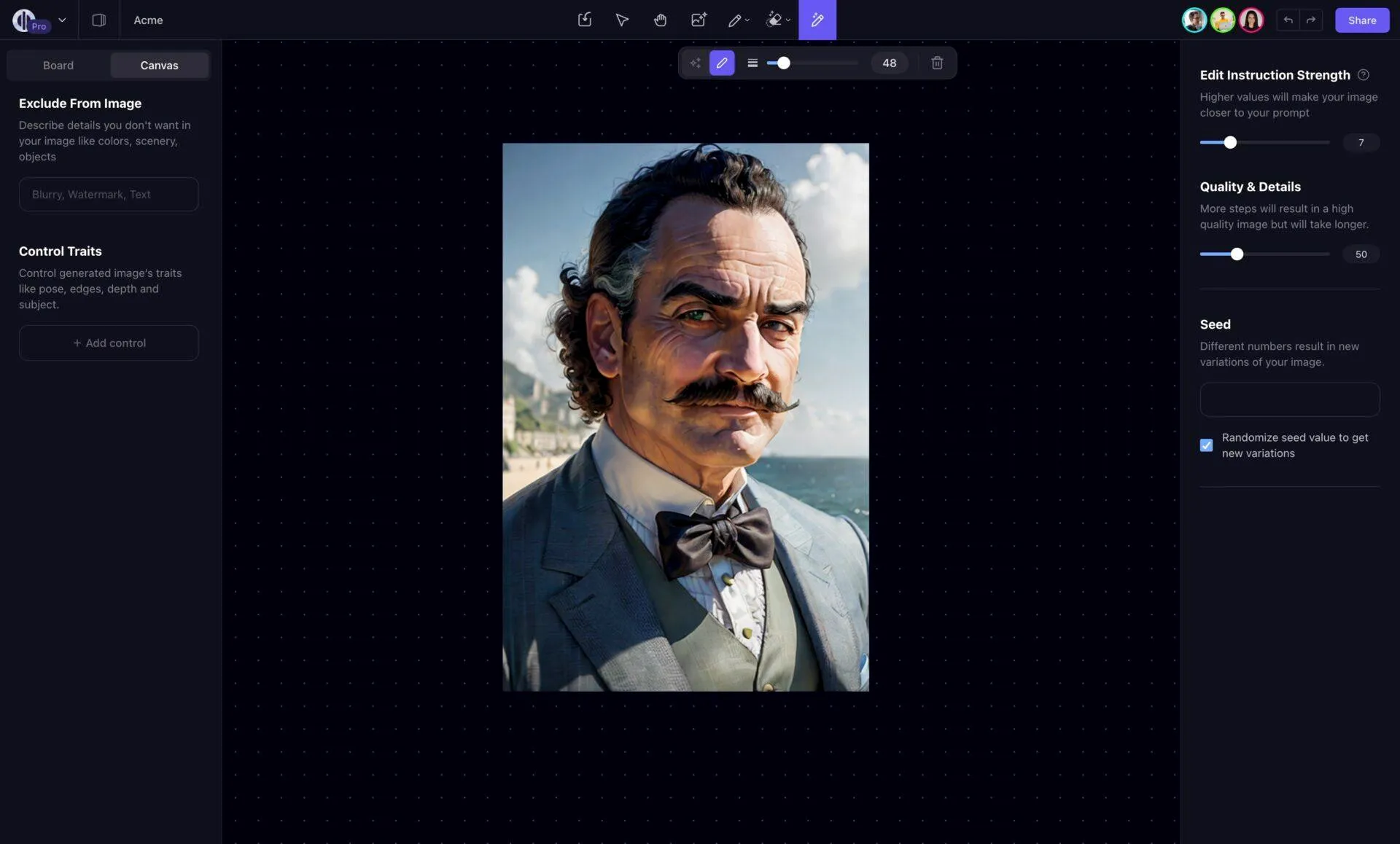 Création d'une illustration dans Playground IA