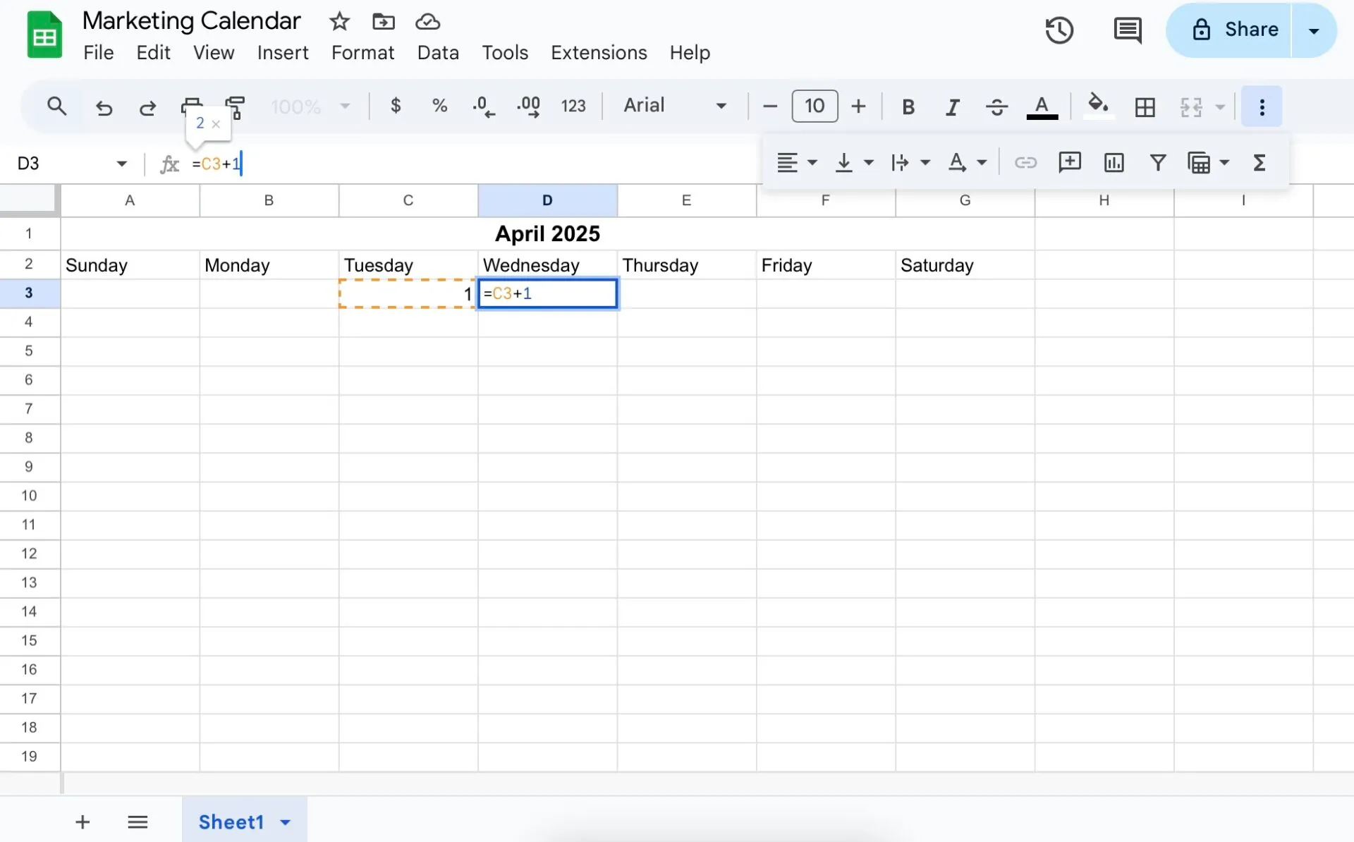 Erstellen Sie den Wochenplan: Google Tabellen-Kalender