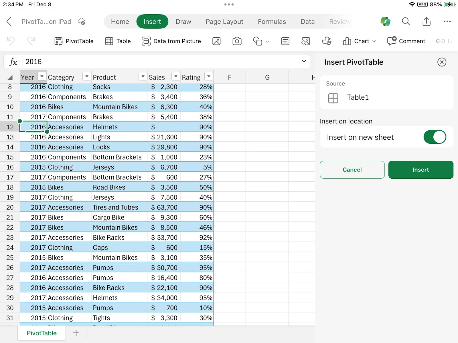 Utilizzo delle tabelle pivot in Excel