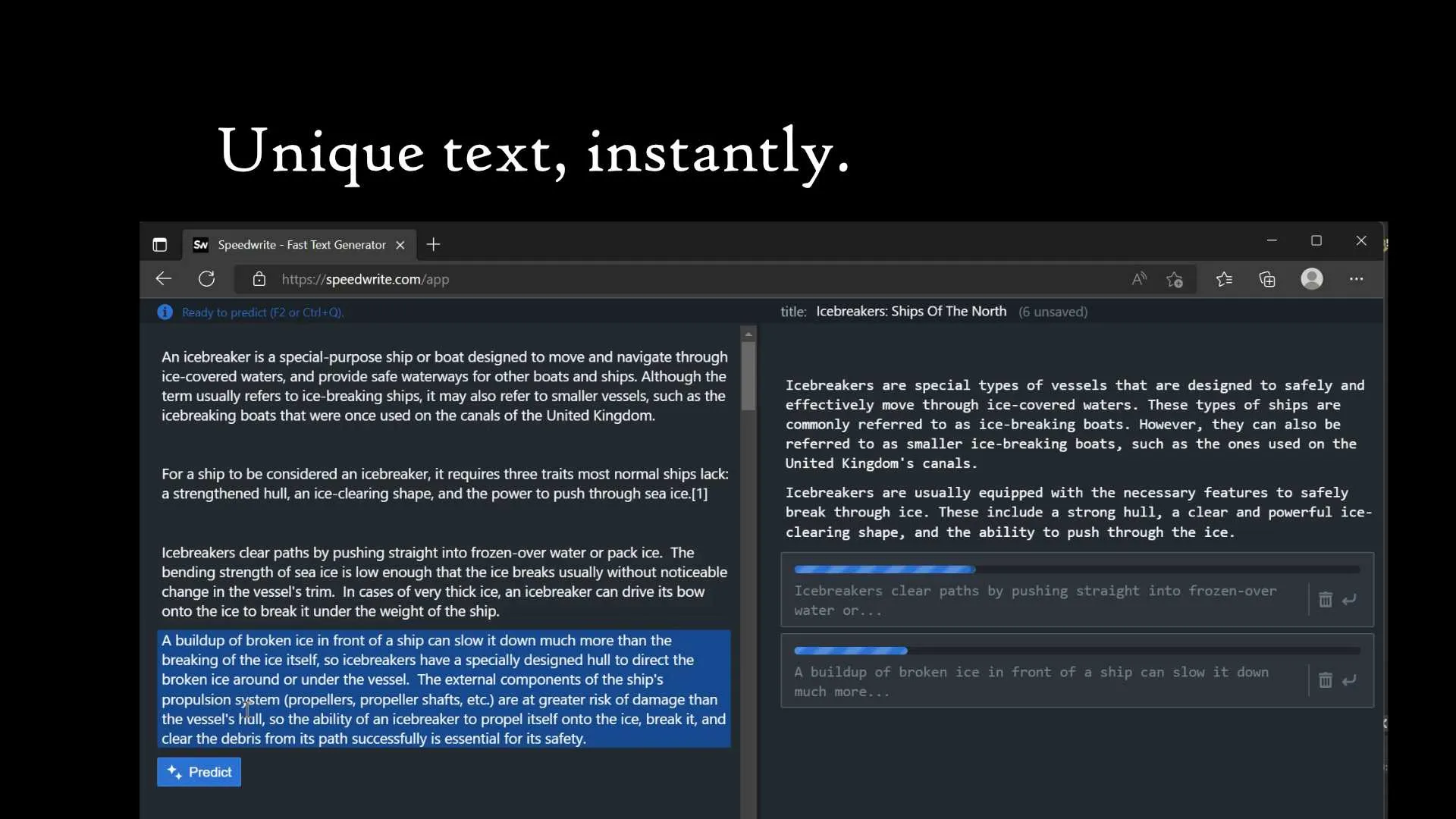 qua Speedwrite