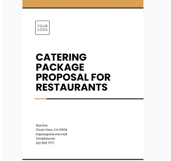 Vorlage für Catering-Paketangebote für Restaurants von Template.Net