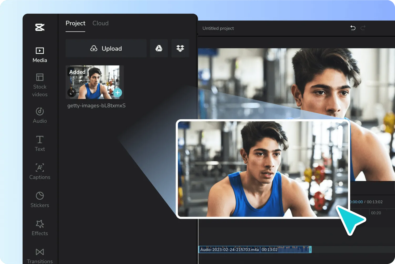 لوحة معلومات Capcut