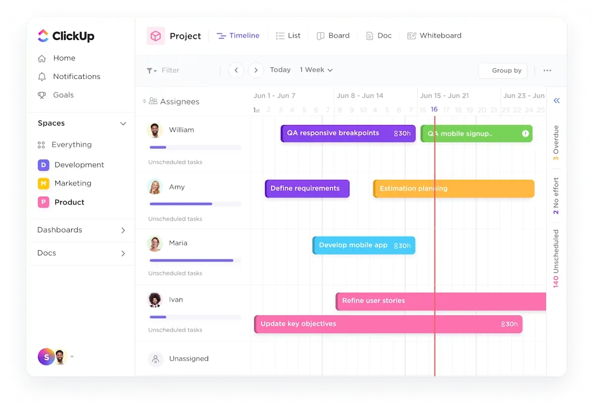 ClickUp Agile Team을 사용하여 사용자 스토리를 추적하세요