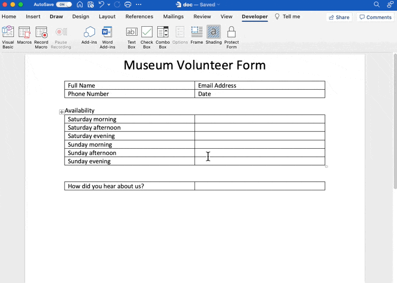 inserire una casella di testo per inserire del testo in Word