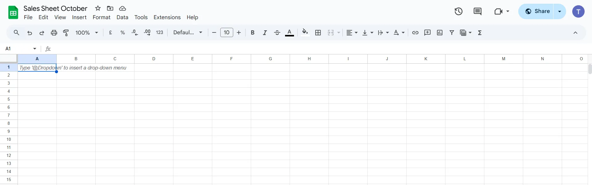 Pivottabelle in Google Tabellen erstellen: Öffnen Sie Google Tabellen.