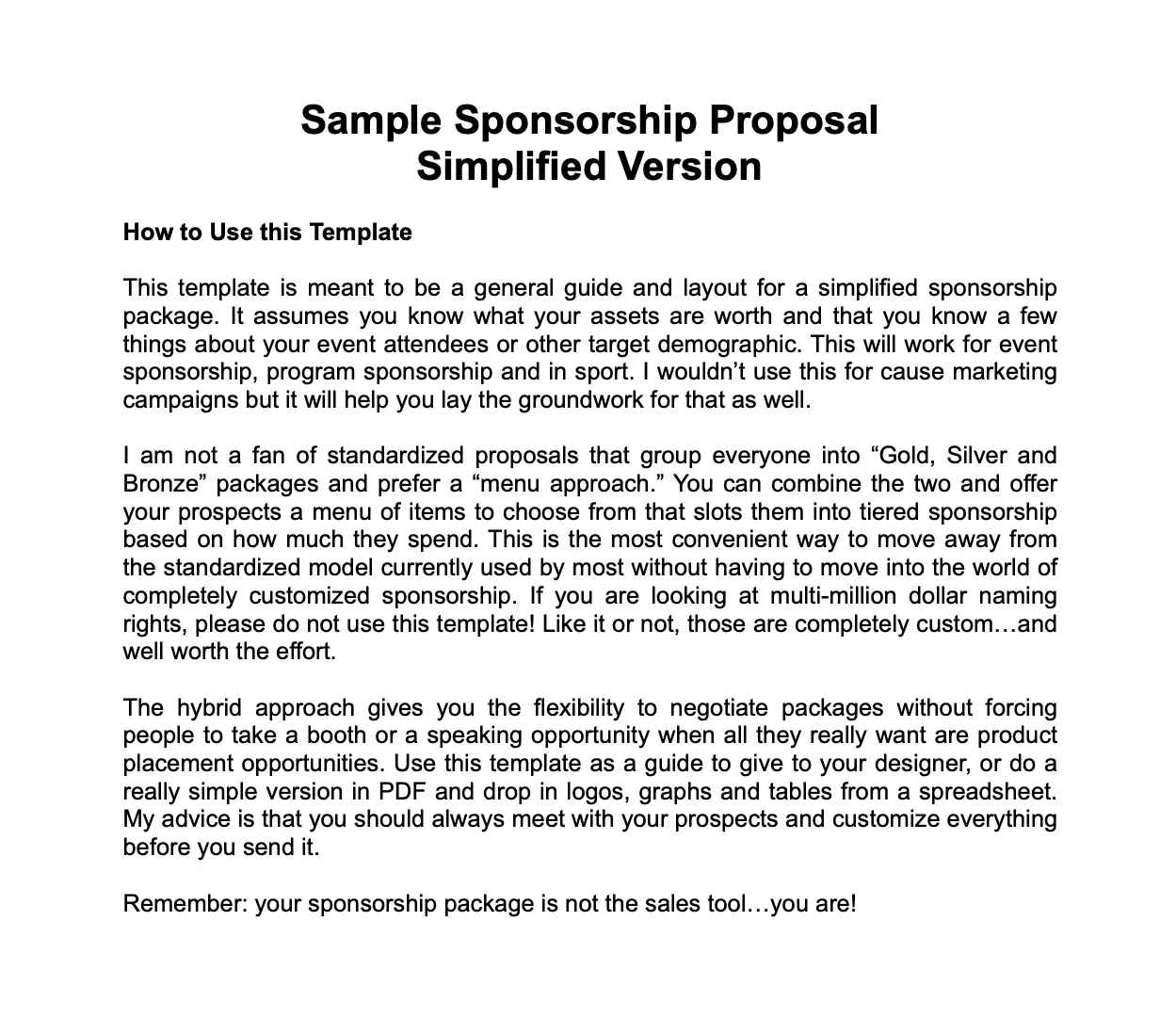 Template Proposal Sponsorship yang Disederhanakan