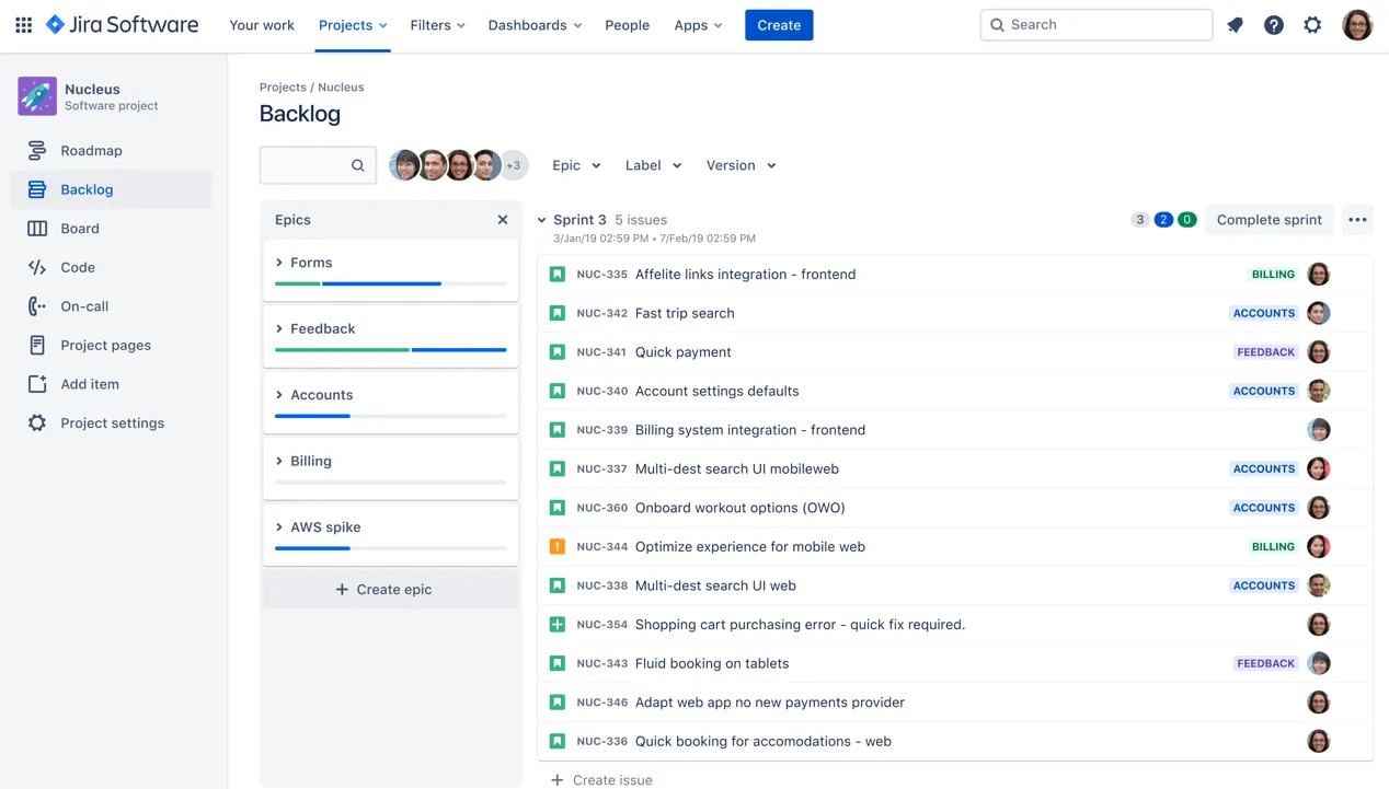 Uso de plantillas Scrum en Jira para completar proyectos