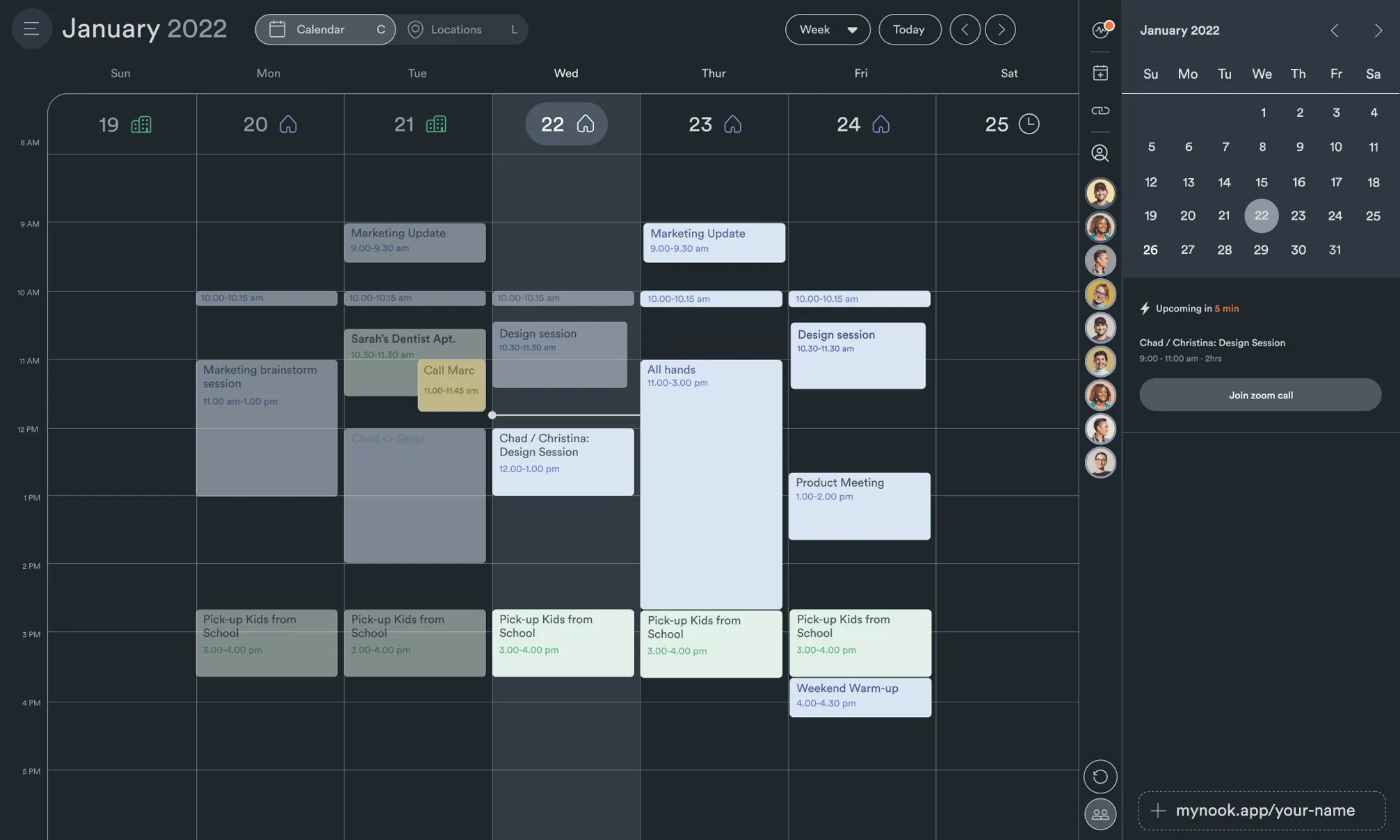 Nook Kalender-Dashboard