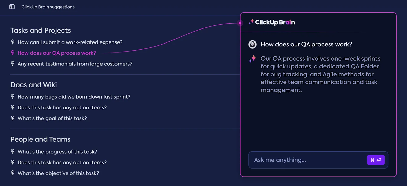 ClickUp AI Brain