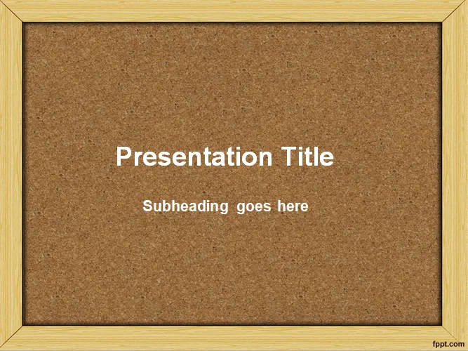 Plantilla de tablero de anuncios de PowerPoint de FPPT.com