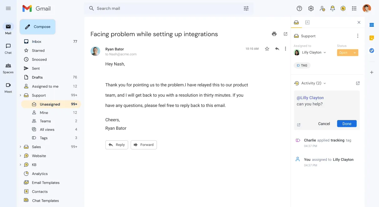 Verwalten von E-Mails mit der Hiver Chrome-Erweiterung