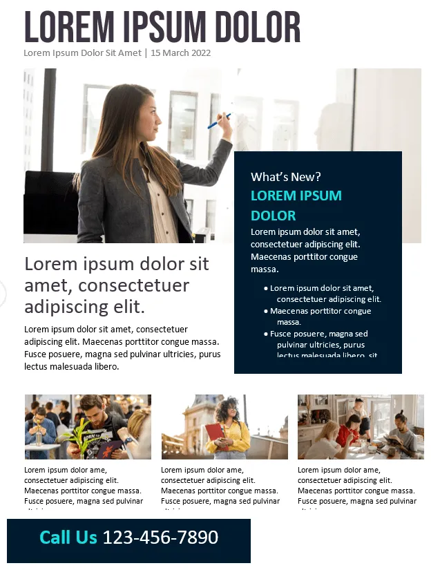 Modèle de newsletter éducative Word par Office Templates Online