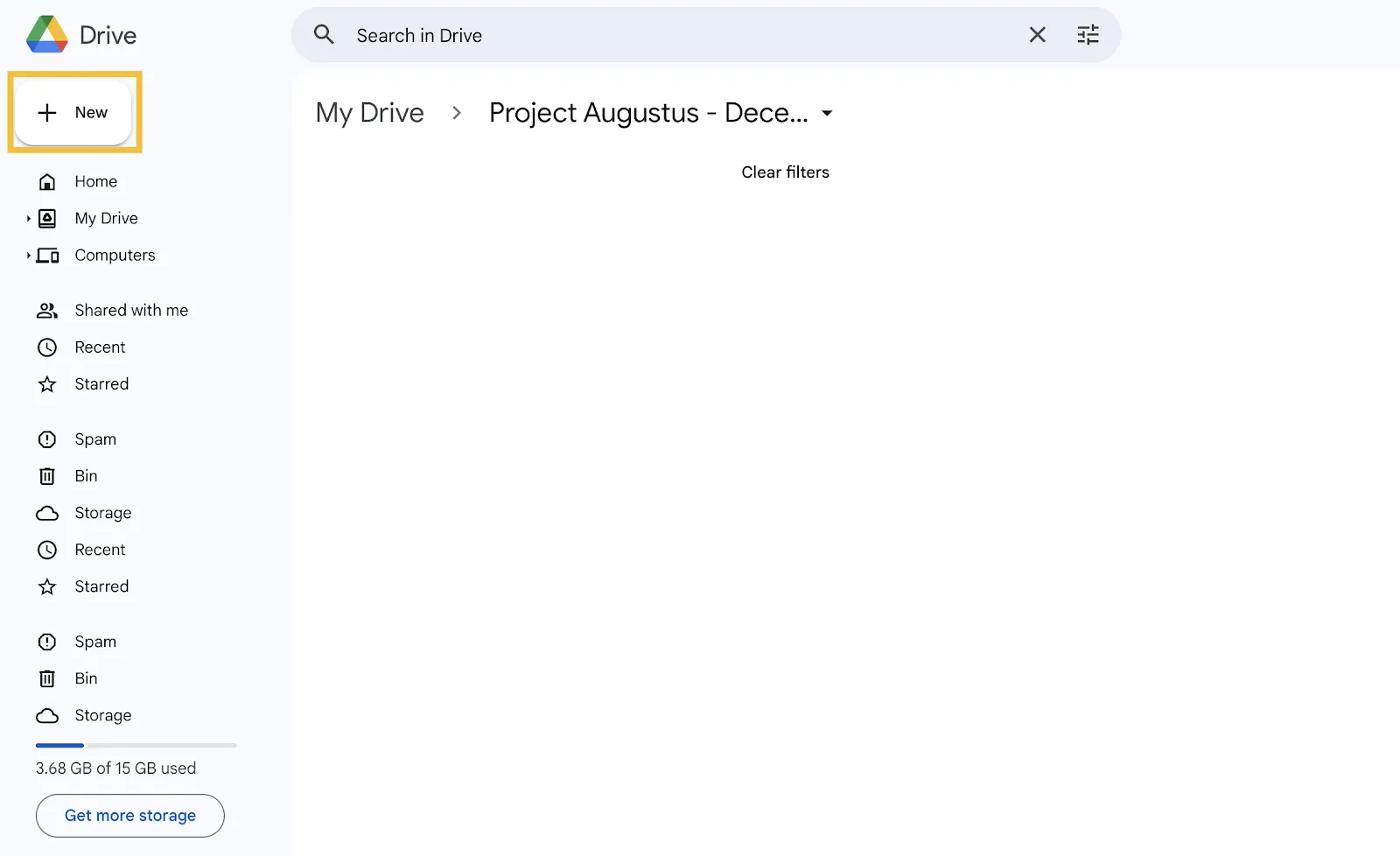 Comment copier un dossier dans Google Drive : étape 5
