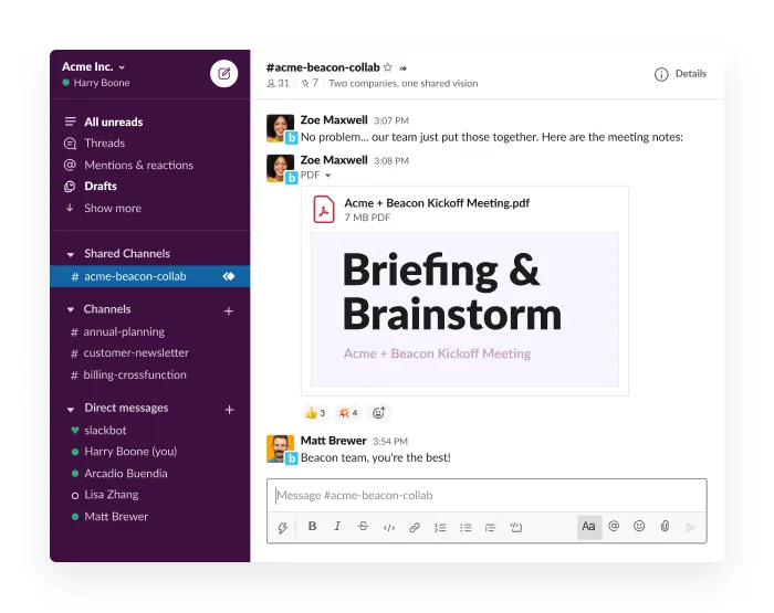 Slack Chat:  twist مقابل slack