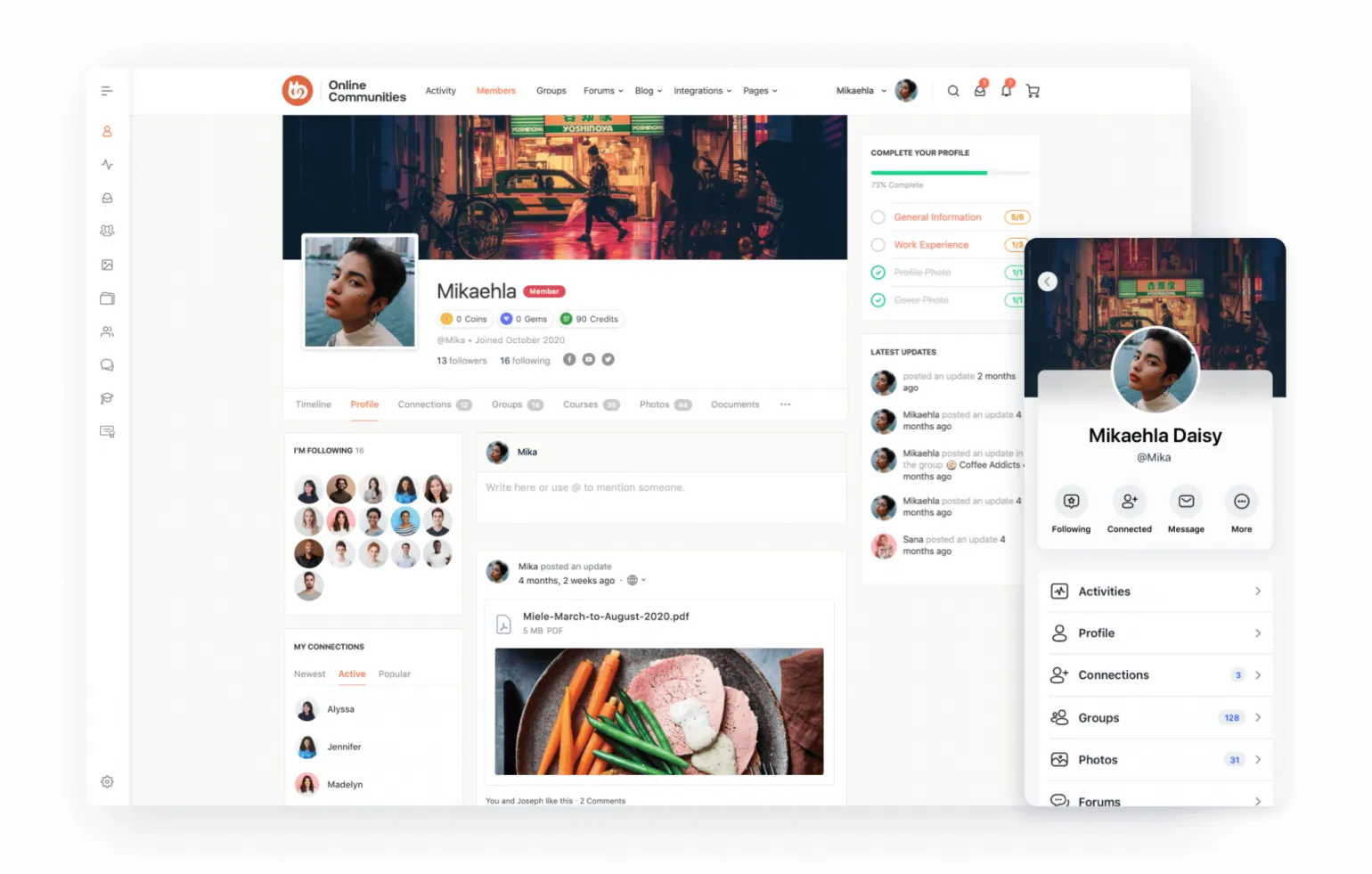 BuddyBoss (am besten geeignet für die Erstellung einer Community mit benutzerdefinierten Features)