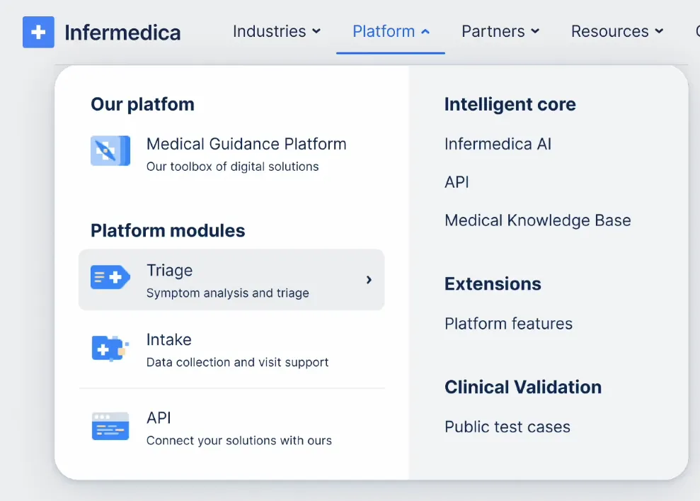 Infermedica: la mejor opción para la clasificación virtual y la comprobación de síntomas que cumplen con la HIPAA.