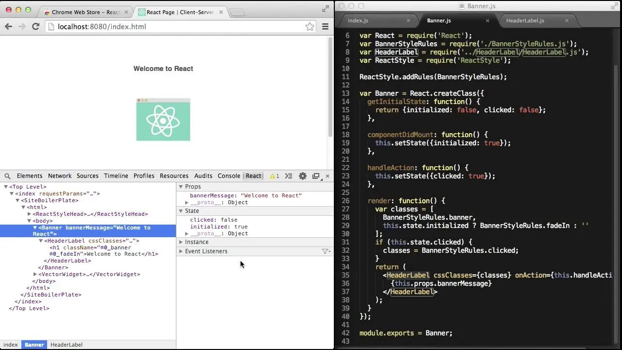 Identifica problemas de rendimiento con la extensión React Developer Tools para Chrome.