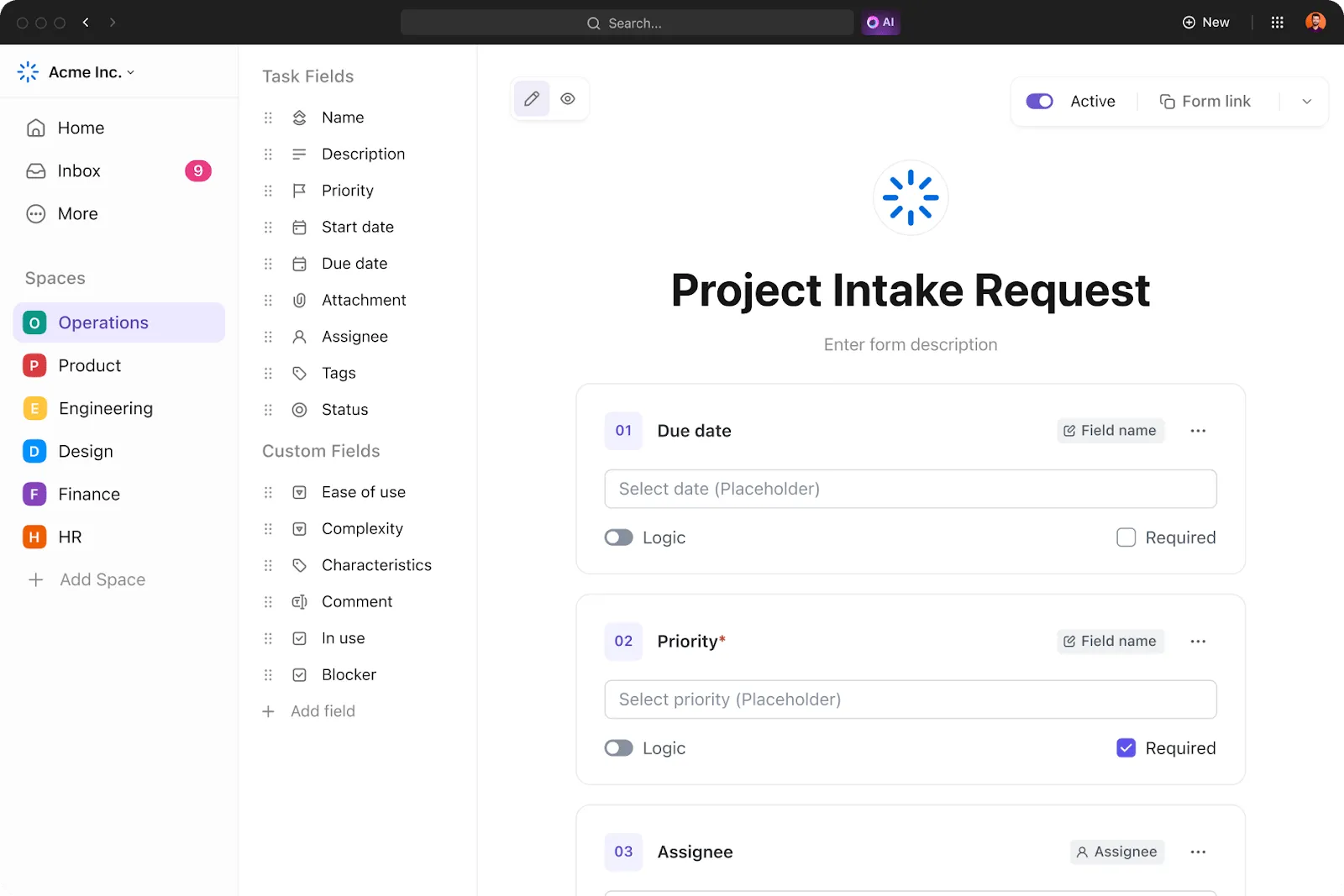 Formularios de ClickUp: cómo las agencias pueden realizar el seguimiento de los presupuestos y los detalles de los proyectos.