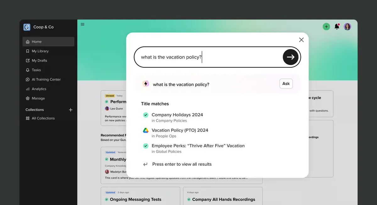 Guru Dashboard: софтуер за интранет CMS
