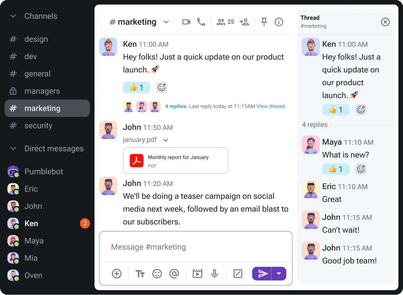 Pumble Panel: alternativa a Microsoft Teams