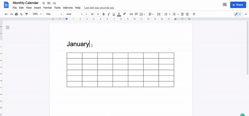 Hinzufügen von Terminen und Aufgaben in Google Docs