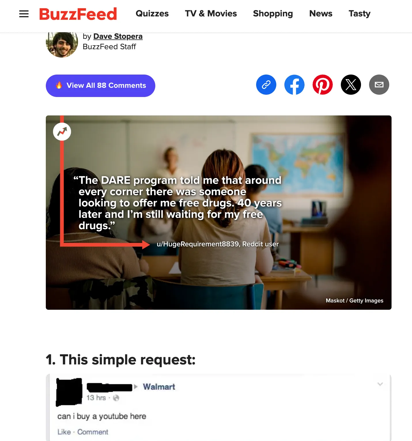 BuzzFeed：リスト記事の例