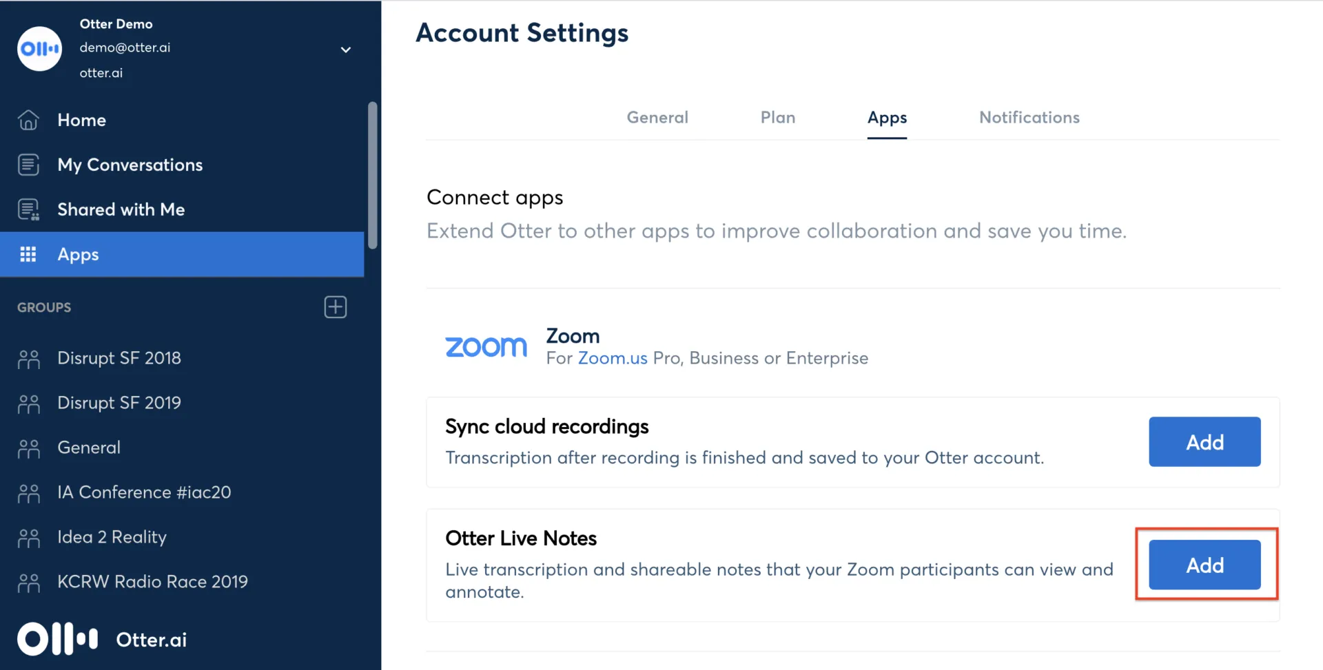 الخطوة 2 إدارة Otter Assistant لجميع الاجتماعات - كيفية استخدام Otter AI مع Zoom