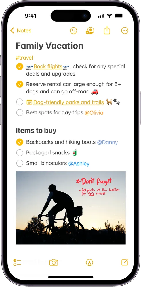 Intelligente Ordner in Apple Notes