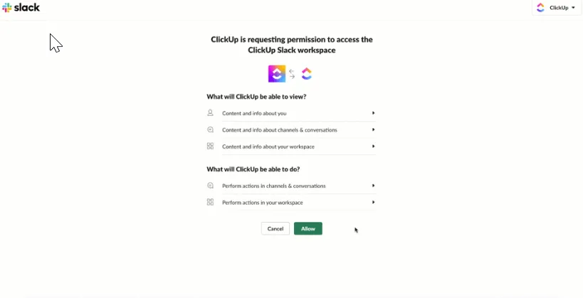 Integración de ClickUp con Slack: programación de mensajes en Slack