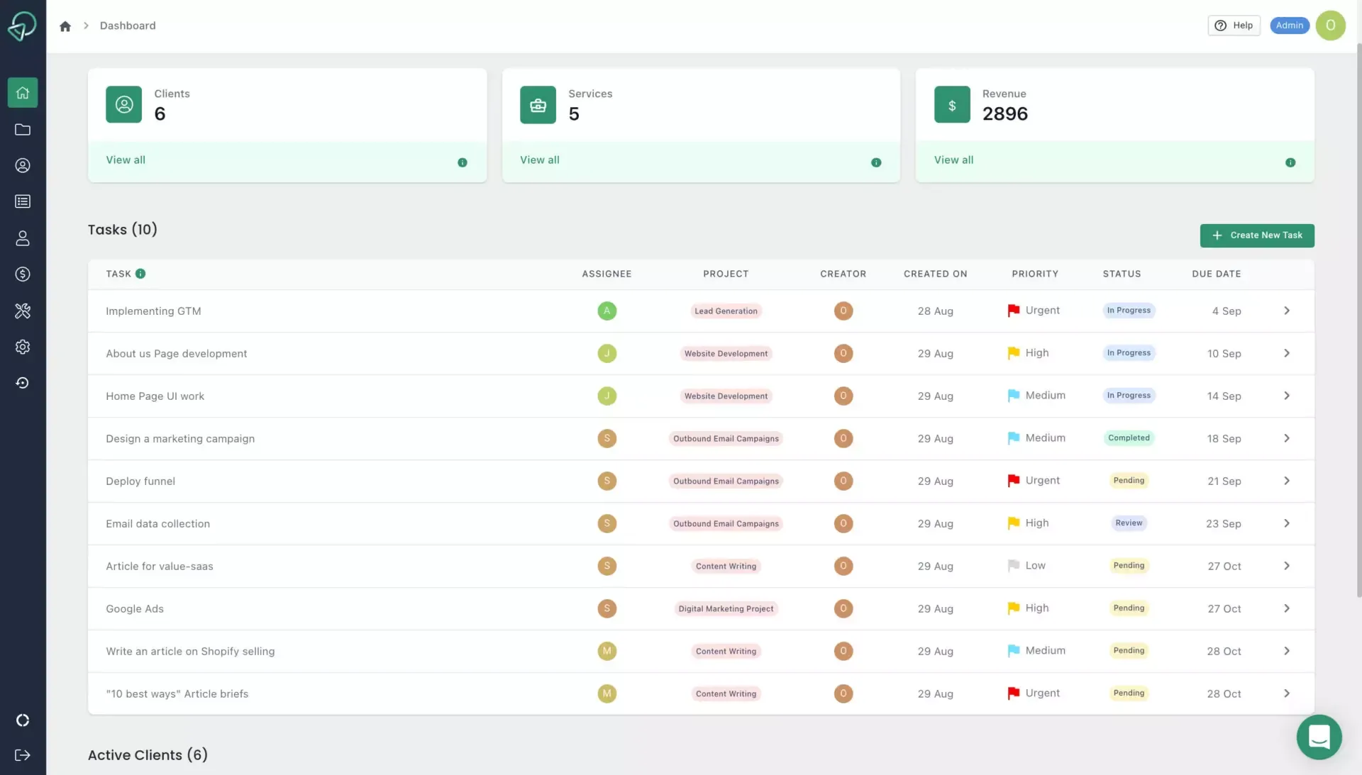 ClientVenue-Dashboard