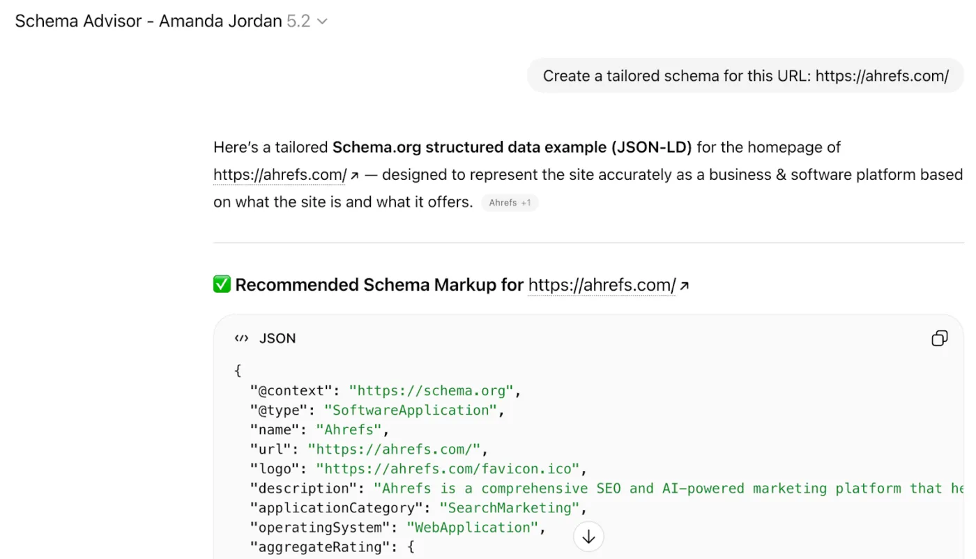 Schema Advisor GPT