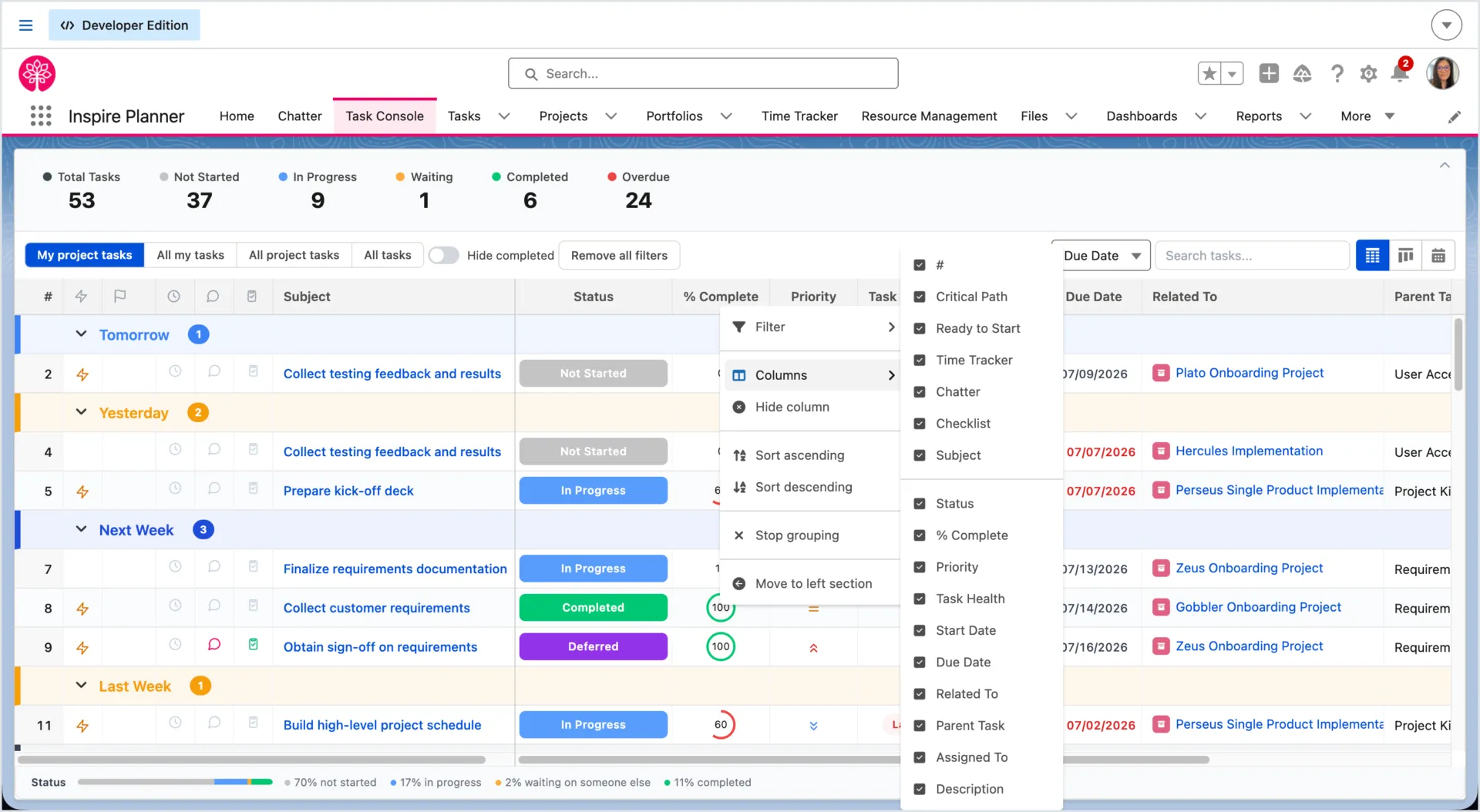 via Inspire Planner: projectmanagementsoftware die kan worden geïntegreerd met Salesforce
