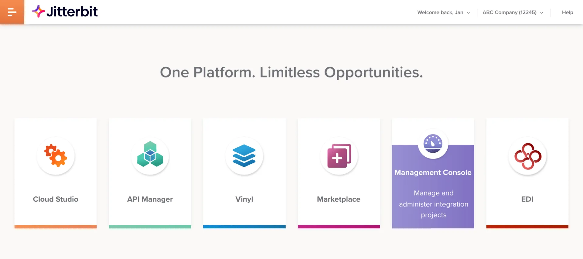 Jitterbit-Dashboard