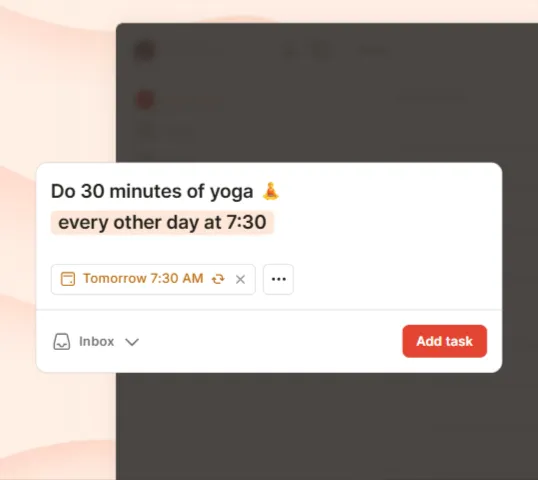Todoist'te yinelenen görevler ve hatırlatıcılar: clickup vs todoist