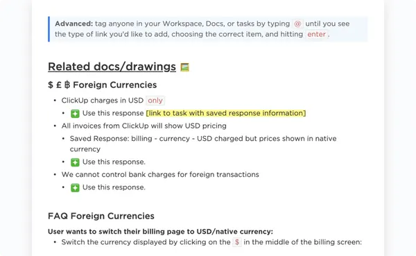 Use este modelo do ClickUp Doc para definir claramente os processos de RH.