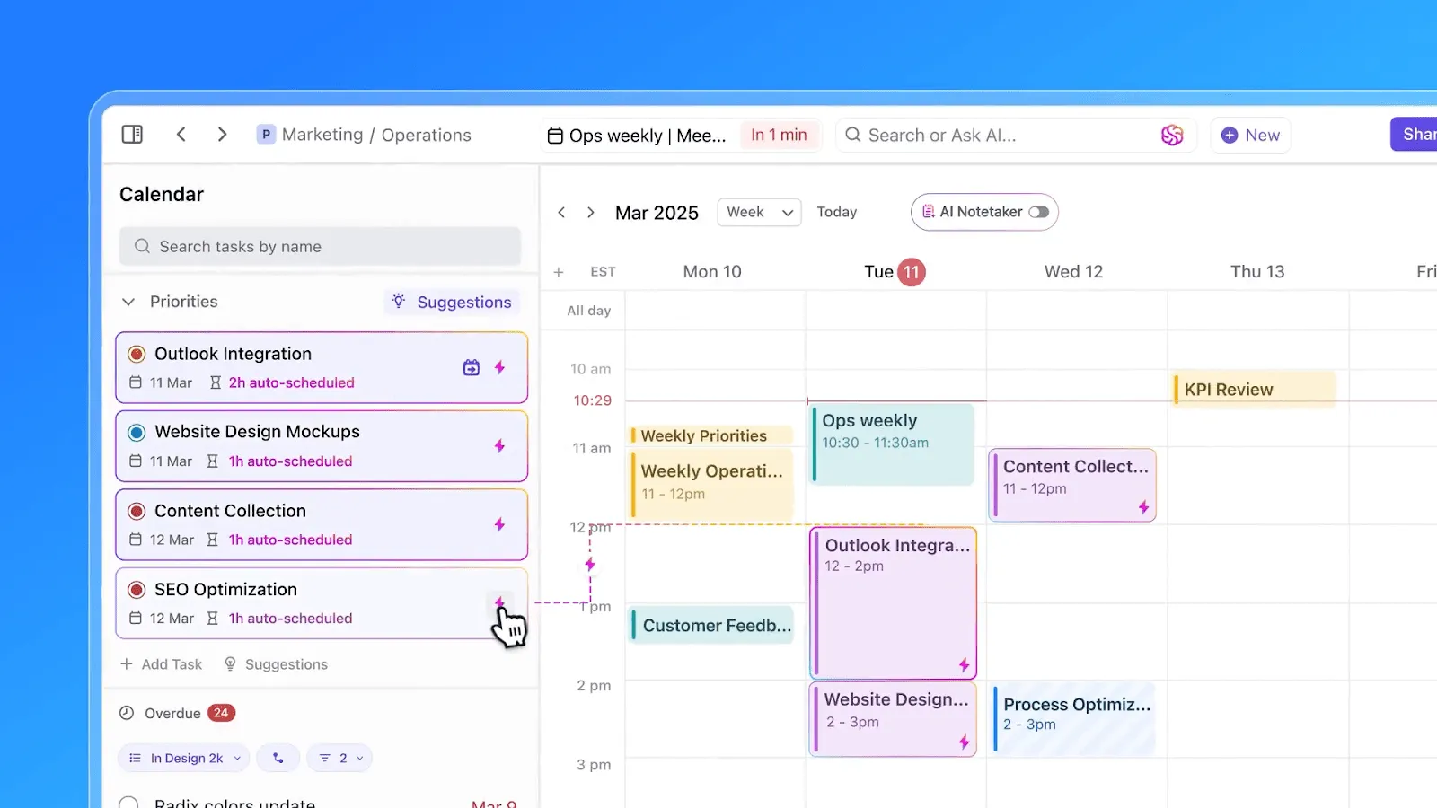ClickUp-kalender: Outlook toevoegen aan Google Agenda